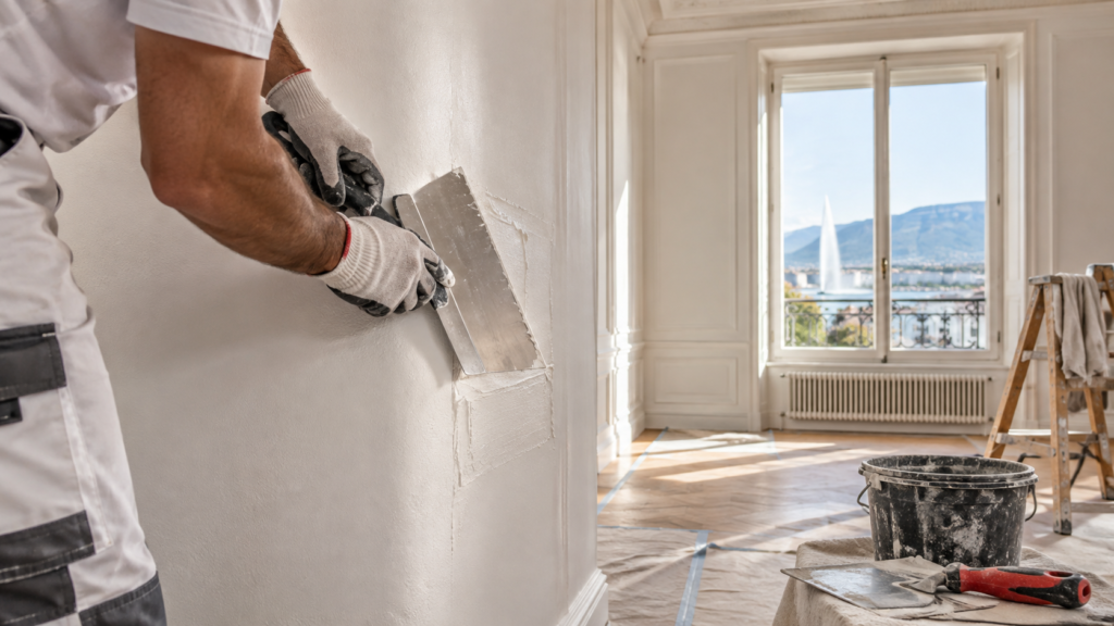 Découvrez pourquoi la préparation des murs—nettoyage, rebouchage, ponçage et sous-couche—est essentielle pour une peinture durable et régulière.